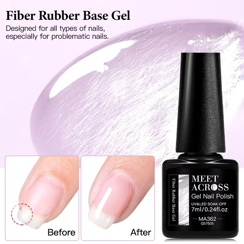 MEET ACROSS Faser-Gummi-Basisgel, 7 ml, glänzend - Bild 2