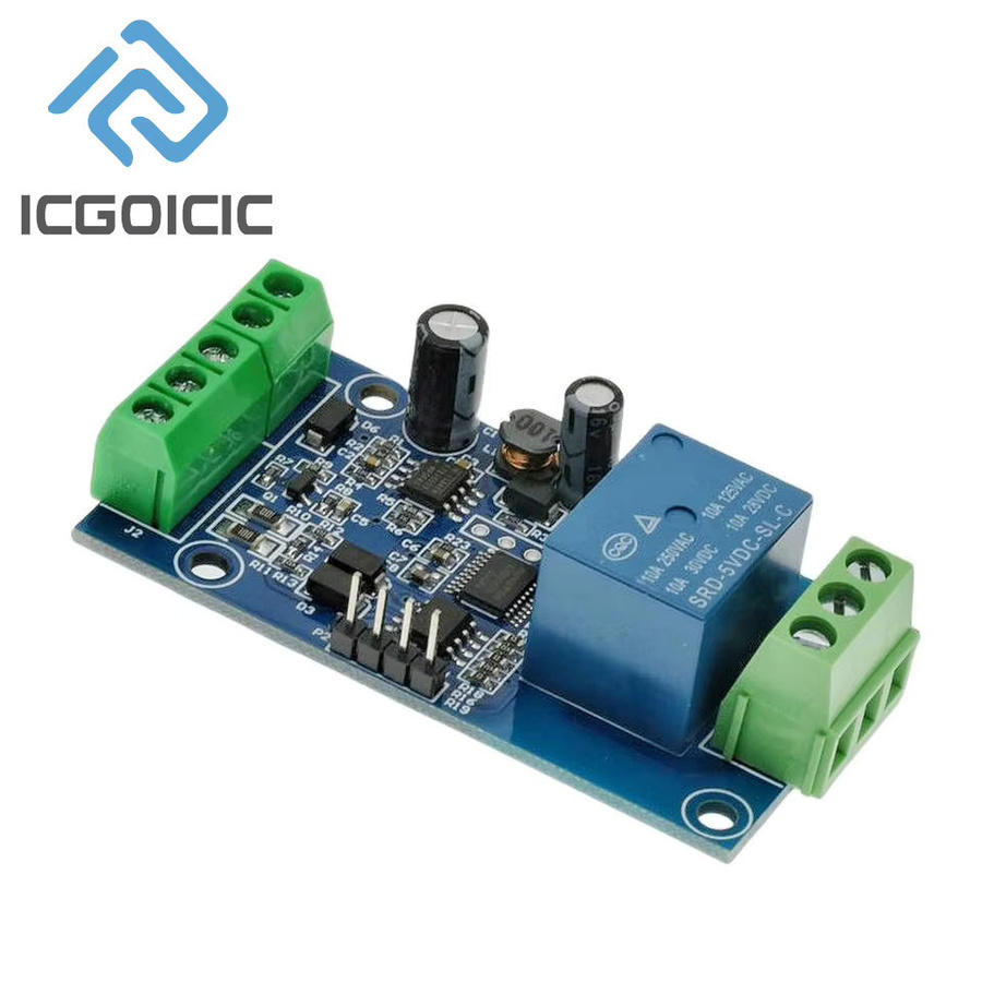 ICGOICIC 1-Kanal-RS485/TTL-Relaismodul mit isoliertem Ausgang, 7–24 V DC und Anti-Reverse-Schutz für Modbus RTU und SPS-Systeme, Blau - Bild 2