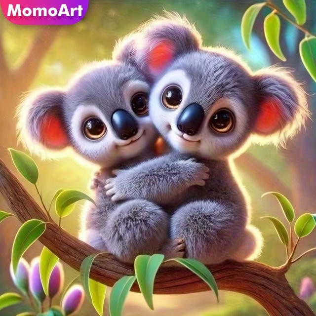 Momoart Diamant-Mosaik Koala DIY Strass-Malerei Set in Multicolour, B/H: 20 x 20 cm - Bild 1