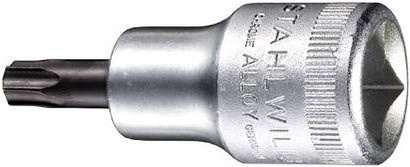 Stahlwille Innen-TORX Steckschlüssel-Bit-Einsatz T 40 aus Edelstahl in Silber, Aufnahme 1/2 Zoll, Länge: 12,5 mm - Bild 1