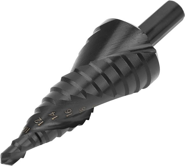Painter Kegelstufenbohrer aus nitridiertem Hochgeschwindigkeitsstahl für Metall und Edelstahl, Schwarz, 6-30 mm - Bild 1