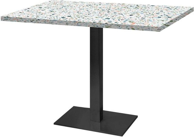 RestooTab Tisch Milan rechteckig in Terrazzo-Optik, mehrfarbig, B/T/H: 120 x 70 x 75 cm - Bild 1