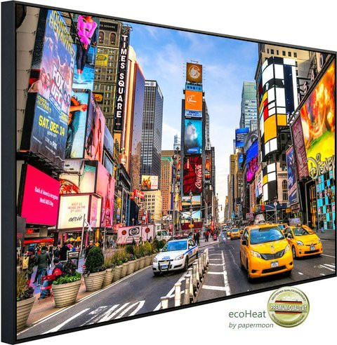papermoon Infrarotheizung EcoHeat Times Square mit Matt-Effekt in Bunt, App-Steuerung und Überhitzungsschutz - Bild 1