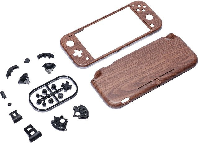 ZCGM Ersatzgehäuse Set für Nintendo Switch Lite inklusive Tasten und gehärteter Glasfolie in Weiß, Pink oder Braun - Bild 1