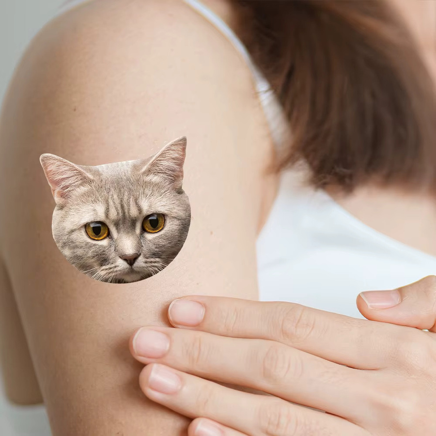 15 Stück personalisierte Haustier temporäre Tattoo Aufkleber von WEIGAO mit individuellem Haustiergesicht für Geburtstag und Party Dekorationen - Bild 3