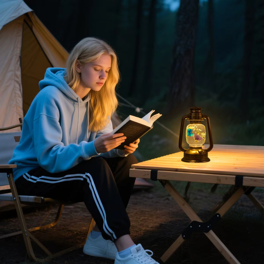 UDOCOOL Silikonform für Kerosin Design Camping Licht zur DIY Herstellung von Nachtlicht und Tischhandwerk mit Epoxidharz und USB-Dochtkabel - Bild 3