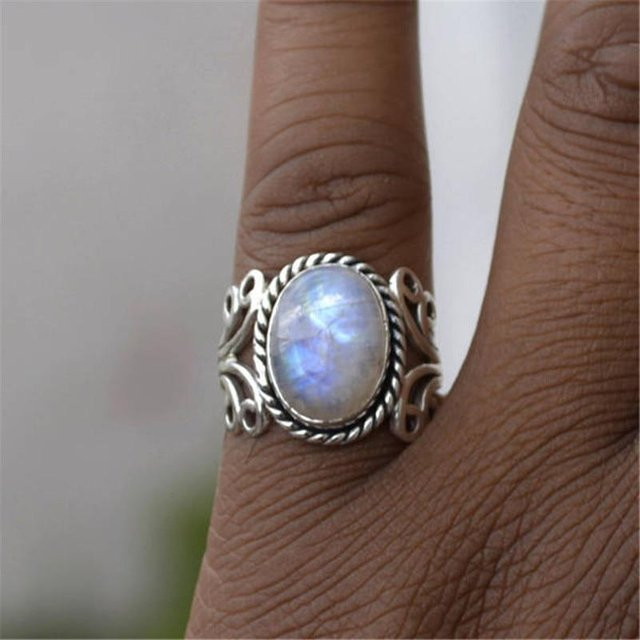 Ring Vintage, Kristall, Kupfer, Silber, Damen - Bild 1