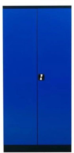 PROREGAL Stahlschrank Bee mit 4 verstellbaren Fachböden und Schließsystem, Farbe: Anthrazit-Blau, H x B x T: 195 x 92 x 42 cm - Bild 1