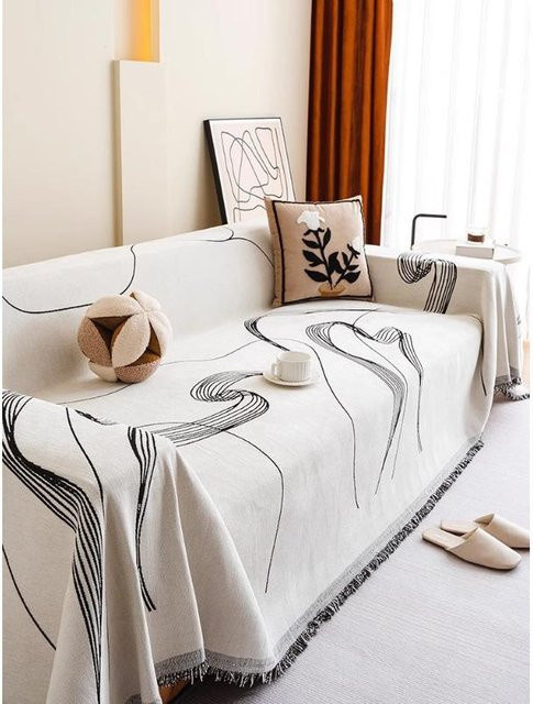 Super Six Chenille Überwurfstoff im nordischen Design, kratzfeste Sofa-Decke für alle Jahreszeiten, B/H: 180 x 130 cm - Bild 1