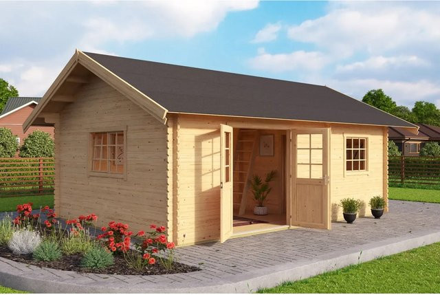 Lasita Maja Gartenhaus Colorado aus Holz in Beige, B/H/T: 675 x 331 x 390 cm - Bild 1