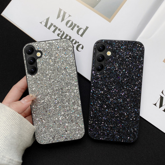 Stoßfeste Schutzhülle mit Glitzer-Diamant-Strass für Samsung Galaxy S26 Ultra und Galaxy S26 Edge in Weiß - Bild 1