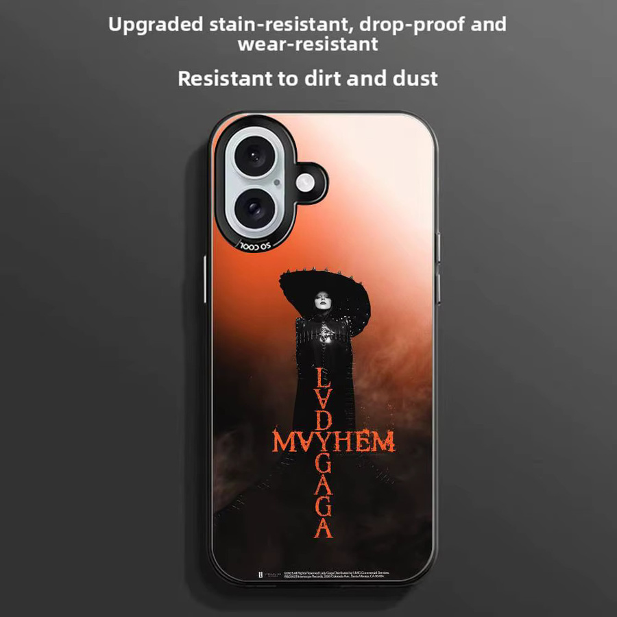 Singer-L Lady Gaga Handyhülle für iPhone 11-16 Pro Max, bunt, rutschfest und mit Anti-Fingerabdruck-Beschichtung - Bild 3