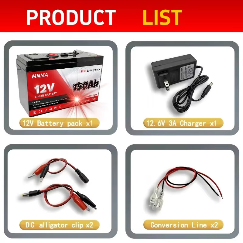 MNMA LiFePO4 Batterie 12V in Schwarz für Solar- und Windenergiespeicherung - Bild 2