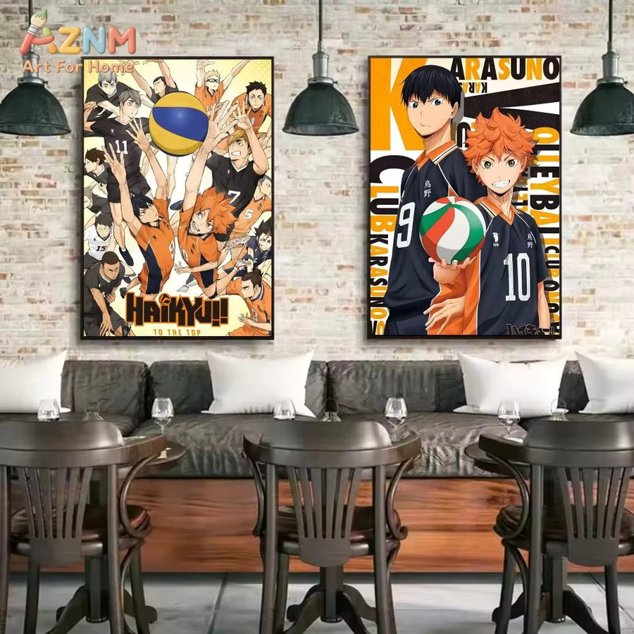 KAYOU Haikyuu Anime Volleyball Poster, wasserfester selbstklebender HD Wandaufkleber in Multicolour zur ästhetischen Dekoration für dein Zuhause - Bild 4