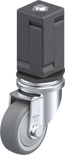Blickle LRA-TPA 50KF-EV07 Lenkrolle in Grau und Silber mit Kunststoffrad, Rad-Durchmesser: 50 mm, Tragfähigkeit: 50 kg - Bild 1