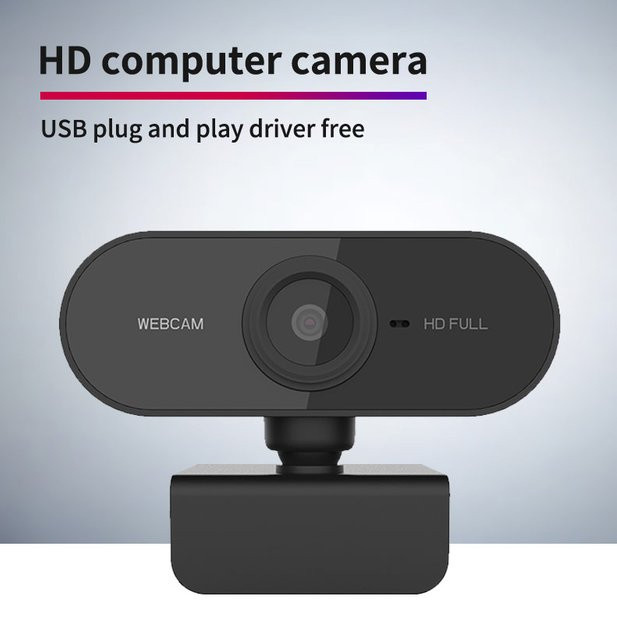YOUMECAM Full HD 1080P Webcam in Schwarz mit 360-Grad-Drehfunktion für Videoanrufe, Online-Kurse, Live-Streaming und Gaming via USB Plug-and-Play - Bild 1