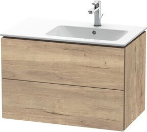 Duravit L-Cube Waschtischunterschrank Wandmontage in Ei Marmor Braun mit 2 Schubladen B/T/H: 82 x 48,1 x 55 cm - Bild 1