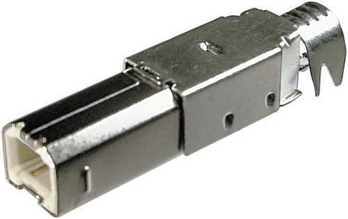 BKL Electronic Selbstkonfektionierbarer USB B-Steckverbinder, gerade, Silber - Bild 1