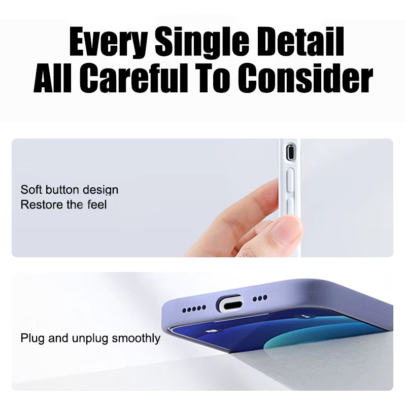Stoßfeste Flüssigsilikon-Handyhülle für Apple iPhone 11, 12, 13, 14, 15, 16 Pro Max und 15 Plus in Weiß - Bild 3