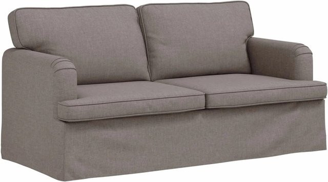 vidaXL Sofa in Taupe mit Stoffbezug und Metallrahmen B/T/H: 142 x 80 x 85 cm - Bild 1
