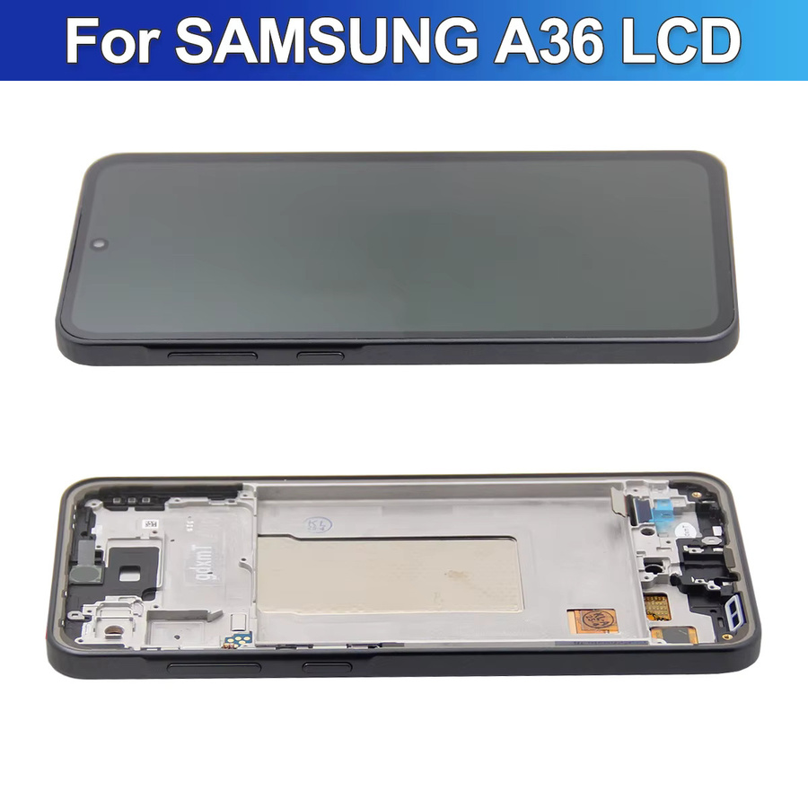 Sinmaytai AMOLED LCD Display Touchscreen Digitizer mit Rahmen für Samsung Galaxy A36 5G, Farbe: Schwarz, kompatibel mit SM-A366E, SM-A366B und SM-A366U - Bild 2