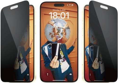 PanzerGlass Privacy Blickschutzfolie für iPhone 15 Plus Ultra-Wide Fit mit EasyAligner - Bild 1