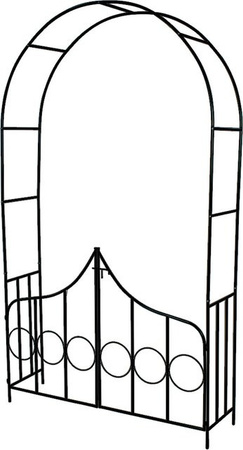 TECTAKE Rosenbogen aus Stahl in Grün mit B/T/H: 140 x 40 x 240 cm
