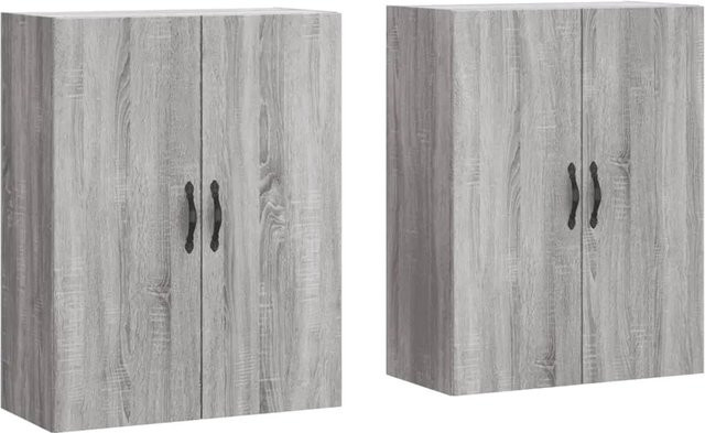 vidaXL Wandschränke 2er Set Grau Sonoma Holzwerkstoff B/H: 34,0 x 90,0 cm - Bild 1
