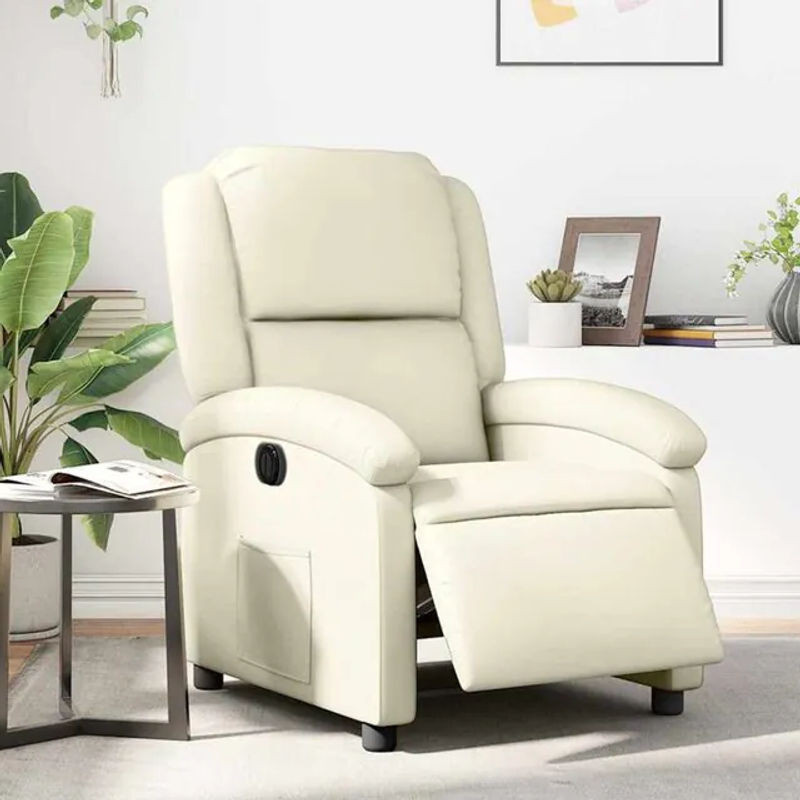 Elektrischer Relaxsessel von vidaxl in Beige aus Kunstleder mit Metallgestell im modernen Design - Bild 1