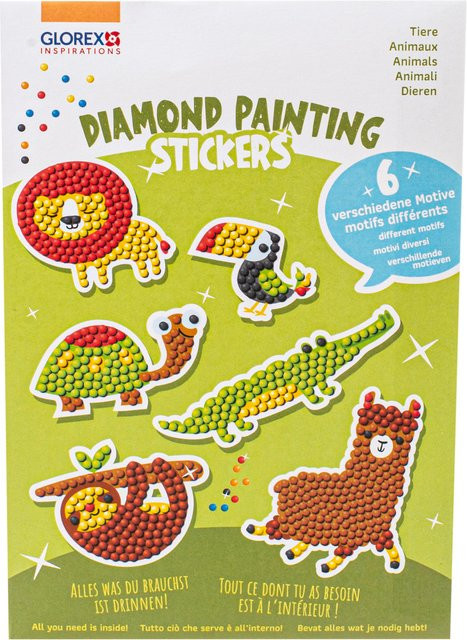 Glorex Diamond Painting Sticker Tiere Bastelset - Bild 1