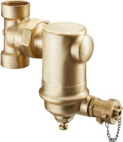 Oventrop Schlammabscheider DN 25, Rp 1", PN 16 mit Absperrung aus Messing in Grün und Gold - Bild 1
