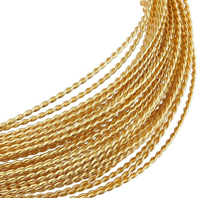 Messing-Basteldraht, rund gedreht, Gold, 20 Gauge, 23 Fuß - Bild 1