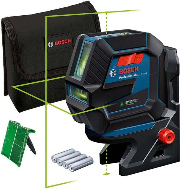 Bosch Professional Kreuzlinienlaser GCL 2-50 G Set mit Baustativ in Green - Bild 1
