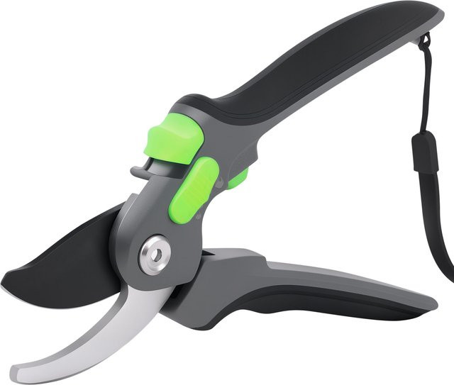 Toorise Gartenschere aus Stahl in Schwarz mit Sicherheitsschloss und ergonomischem Design, 8,6 Zoll - Bild 1