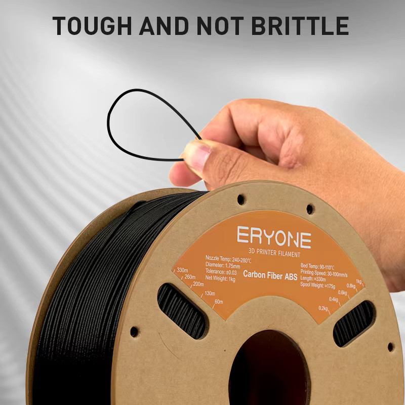 Eryone ABS-CF Filament für FDM 3D-Druck, Schwarz, 1,75 mm, 5 kg - Bild 4