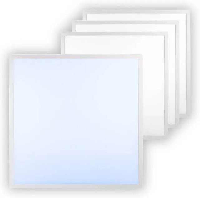 ENOVALITE 4er Pack LED Panel Deckenleuchte Weiß, B/B: 62 x 62 cm, 36W, 3600Lm, 6000K Kaltweiß, Rasterleuchte mit Philips Driver - Bild 1