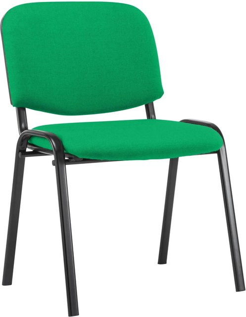 DELUKE Besucherstuhl ZAGREB Konferenzstuhl und Bürostuhl aus Stoff in Grün, B/T/H: 53 x 53 x 83 cm - Bild 1