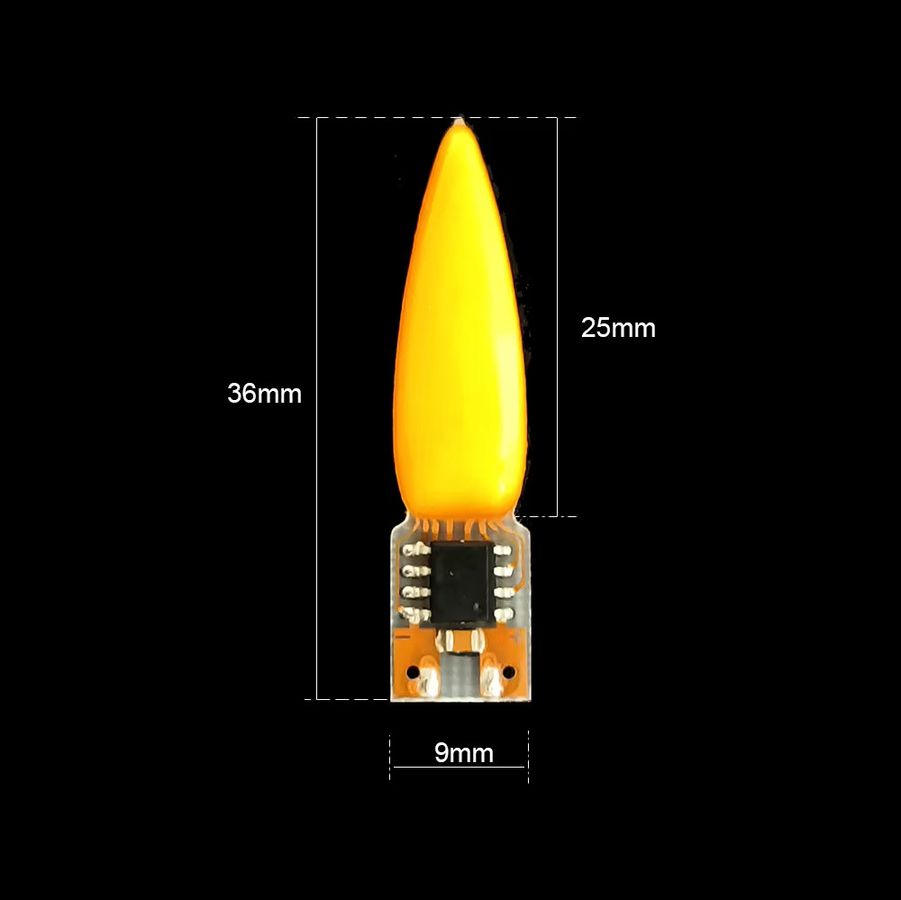OCONA LED-Docht für LED-Kerzen mit 2 Modi (flackernd und dauerhaft an), 1800 K Lichtfarbe, DC 3 V - Bild 2