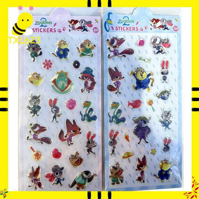 Yi ZHENG Disney Zootopia 3D Relief Kristall-Aufkleber, 2-teiliges Set - Bild 1