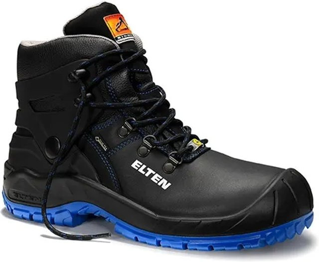 Elten Sicherheitsschnürstiefel Renzo Biomex GTX Blue Mid ESD S3 aus Rindleder in Blau/Schwarz, Größe 38 - Bild 1