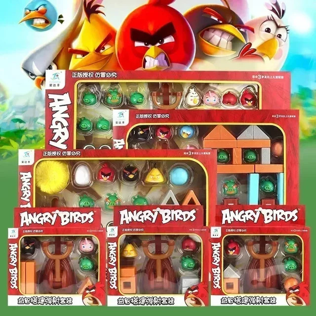 Rongdafeng Angry Birds Bausteine Spielzeug mit roten, blauen und bunten Figuren aus Kunststoff - Bild 1