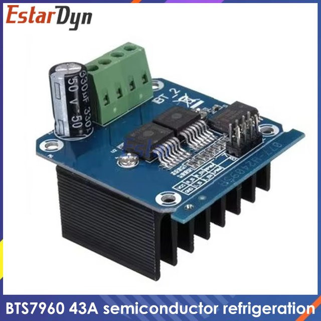Estardyn Hochleistungs-Smart-Car-Motorantrieb Modul BTS7960 43A mit Halbleiter-Kühlung in Blau - Bild 1