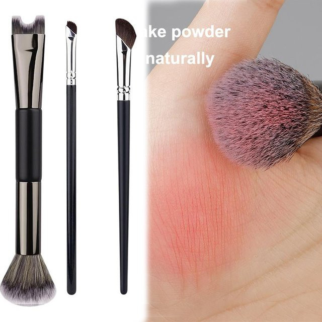 YOVIP Make-up-Pinsel, U-förmig, zwei Köpfe, Unisex - Bild 1