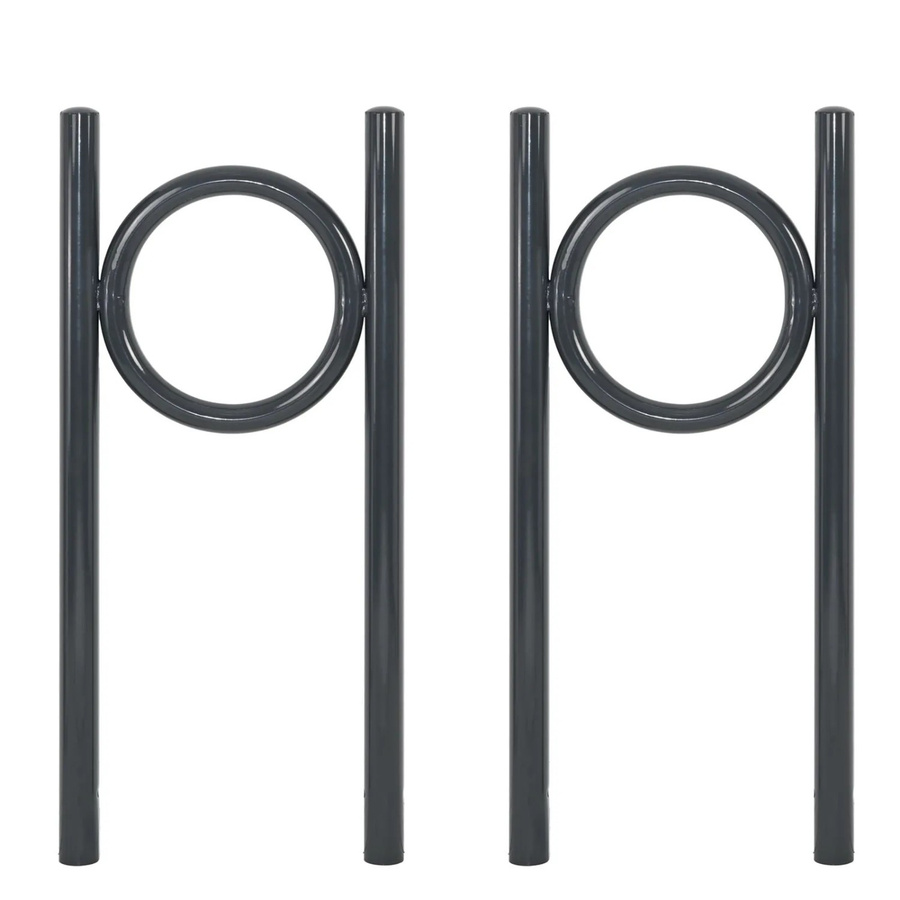 TRUTZHOLM Fahrradanlehnbügel Typ O aus Stahl pulverbeschichtet, 2er Set, Durchmesser: 60 mm, B/H: 115 x 52 cm - Bild 2
