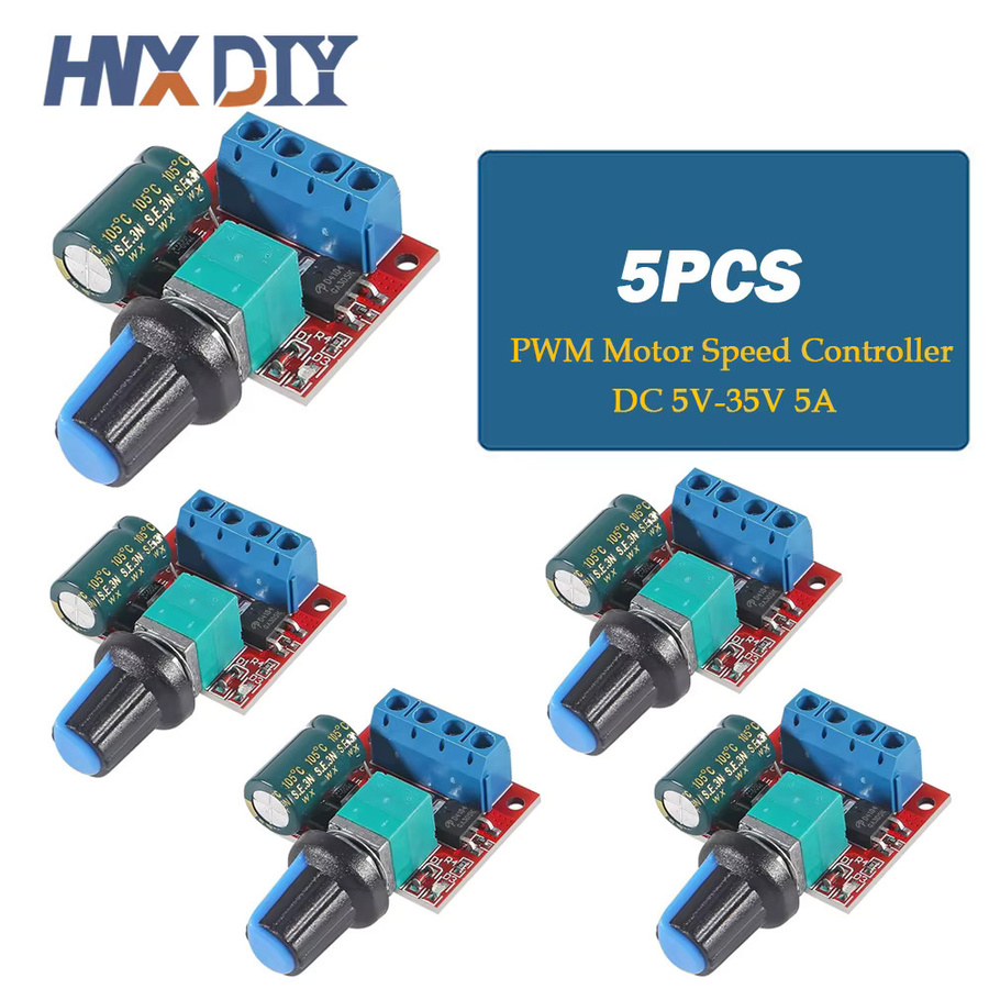 Mini DC Motor PWM Geschwindigkeit Controller zur Einstellung der Spannung von 5V-35V und 5A für 6V 12V 24V Motoren - Bild 2