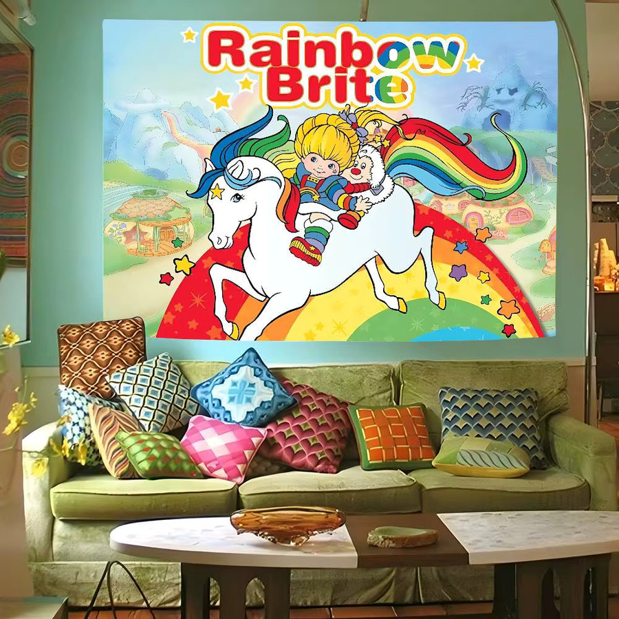 Mesuca Regenbogen Party-Hintergrund Leinwand mit Sternen in Multicolour - Bild 2