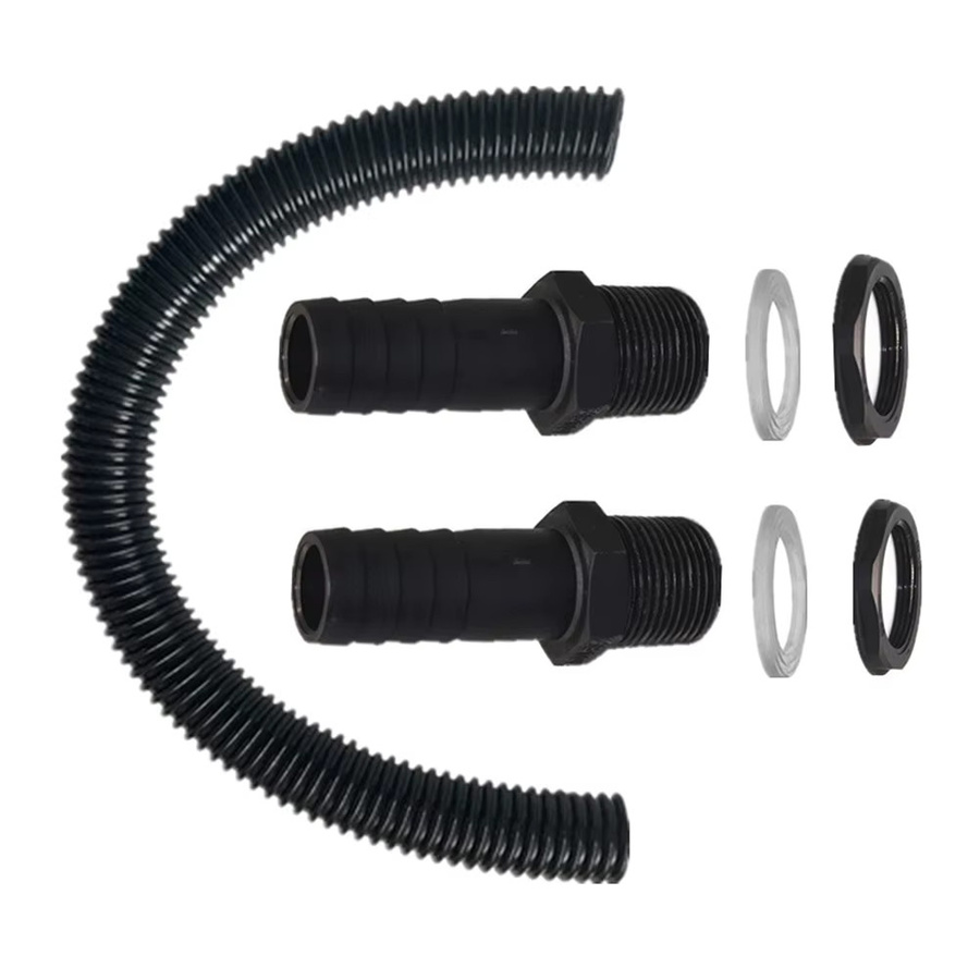 Regenwasserfass Anschluss-Kit aus Kunststoff in Schwarz mit 25mm Schlauchanschluss und Rohrverlängerung - Bild 3