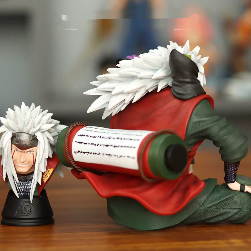 Bandai Anime Jiraiya Doppelköpfige Statue Actionfigur in Multicolor, Höhe: 13,5 cm - Bild 3