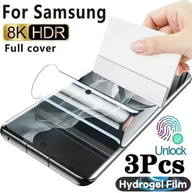 3 Stück HD Hydrogelfolie Displayschutzfolie für Samsung Note 8, Note 9 Ultra, Note 10 Plus und Note 20 in Transparent - Bild 1