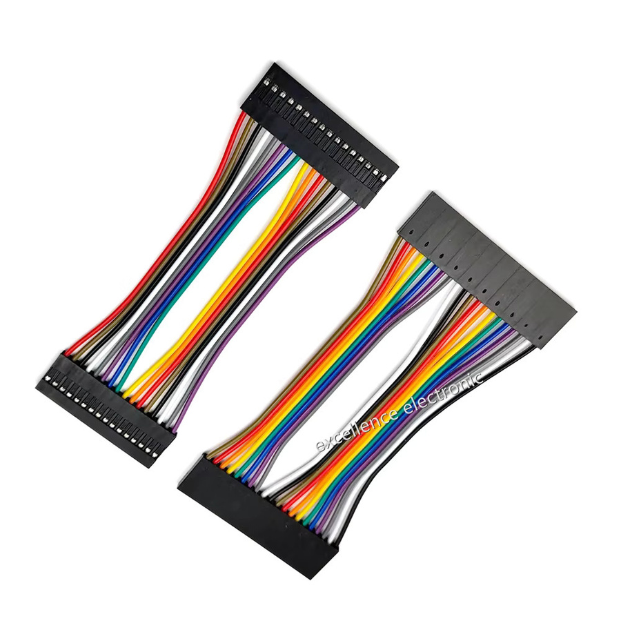 Dupont Jumper Kabel Buchse auf Buchse mit 16 oder 20 Pins, Pitch 2,54mm, Doppelkopf Draht für PCB, Mehrfarbig - Bild 2
